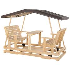 Balancoire A Rouleaux 4 Places En Cedre House Yard Outdoor Outdoor Decor