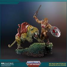 He Man And Battlecat Statues Statue Art Toy Anime