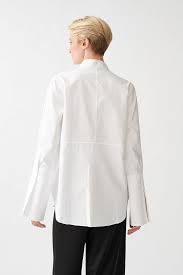 High Cuff Tuxedo Shirt White