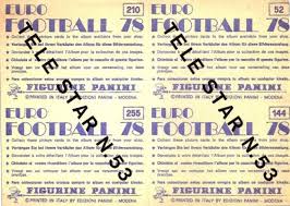 . pas s'arrêter à la télé. Football Cartophilic Info Exchange Panini Euro Football 78 02 Sticker Sheet France Tele Star Magazine 02