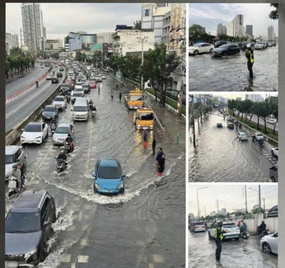 ผู้สื่อข่าวรายงานว่า ขณะนี้ (16.25 น.) เกิดฝนตกหนักบริเวณถนนรัชดาภิเษก-ลาดพร้าว  กรุงเทพฯ โดยมีรายงานว่าเกิดลูกเห็บตกในบางพื้นที่ ซึ่งบริเวณนี้น้ำเพิ่งลดไปไม่กี่วันจากเหตุน้ำท่วมหนัก  #เรื่องเล่าเช้านี