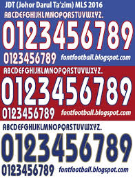 Piyasa değeri bonservis mevki eski kulübü transfer dönemi. Font Football Font Vector Jdt Johor Darul Ta Zim Mls 2016 Kit
