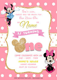 Ver más ideas sobre invitaciones minnie, fondos para invitacion, minnie. Gold Glitter Minnie Mouse Birthday Invitation Templates Editable Do In 2021 Minnie Mouse Birthday Invitations Baby Birthday Invitation Card Minnie Mouse Invitations
