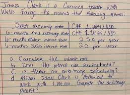 Us bank & wells fargo quoted $83.51 euros for $100.00. Currency Trader With James Clark Is A Wells Fargo He Chegg Com