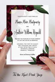 Burgundy Peony Wedding Invitation Set Wedding Invitation Sets Peony Wedding Invitations Invitations