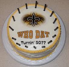 New Orleans Themed Birthday Cakes New Orleans Saints Birthday Cake Cookie Decorating Cake 50th Cake