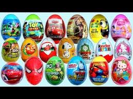 19 Surprise Eggs Kinder Surprise Cars 2 Mickey Mouse Spongebob Disney Pixar Youtube Peppa Pig Toys Surprise Eggs Toys Disney Toys