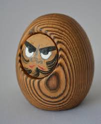 Small Daruma Doll Solid Wood Vintage Japanese Daruma Doll Japanese Dolls Daruma