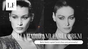 Carla bruni and bella hadid attend dior's dinner party during the 2019 cannes film festival. Bella Hadid Copied Carla Bruni S Face And Personality Youtube