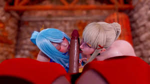 Sylvia futa drills Aqua & Darkness in Konosuba porn