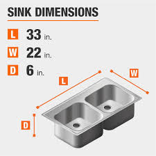 Choose from many brands & models. Glacier Bay Drop In Stainless Steel 33 In 4 Hole Double Bowl Kitchen Sink Hddb332284 The Home Depot