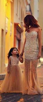 Glamor Mommy And Me Unique Prom Dresses Gowns For Girls Mother Daughter Dress
