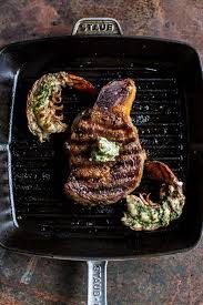 Let sit at room temperature for 1 hour. Steak And Lobster With Spicy Roasted Garlic Chimichurri Butter Hbh