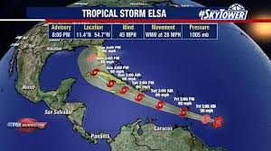 The black line, when selected, and dots show the national hurricane center (nhc) forecast track of the center at the times indicated. Tropical Storm Elsa Forms As Fifth Named Storm Of Hurricane Season