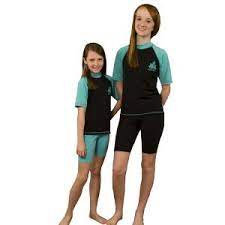 Girls Swim Shirt And Shorts Set Girls Modest Swimwear Girls Swim Shirts Swim Shirts