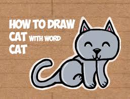 Watch how to draw the nyan cat. How To Draw A Cat From The Word Cat Easy Drawing Tutorial For Kids How To Draw Step By Step Drawing Tutorials