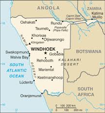 Map Of Namibia Www Cia Gov Guide De Voyage Namibie Pays Afrique