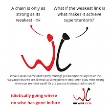 A Chain Is Only As Strong As Its Weakest Link But