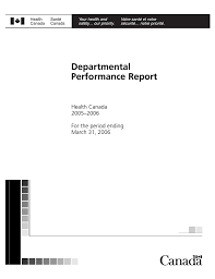 Departmental Performance Report Health Canada 2005 2006