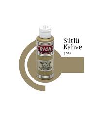 Bu renk tonları demode olarak kabul edilen tonlardan. Rich 129 Sutlu Kahve 130 Ml Akrilik Boya Atolye Smile
