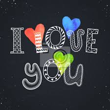Ich geb' dich nie mehr her! Ich Liebe Dich Text Mit Aquarellherzen Auf Tafel Romantische Wandposter Poster Nubes Sie Gefuhl Myloview De