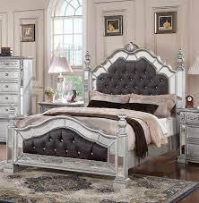 Cosmos Furniture Pamela Silver Tufted King Bed Cozy Bedroom Furniture Home Room Design Furniture