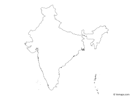Outline Map Of India Free Vector Maps India Map Map Outline Map Vector