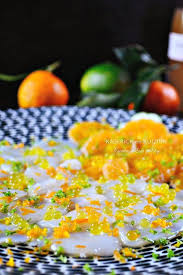 Noix St Jacques En Carpaccio Clementines Corses Perles Citron Et Vinaigre D Agrumes Carpaccio St Jacques Recette Ceviche Recette Entree Froide