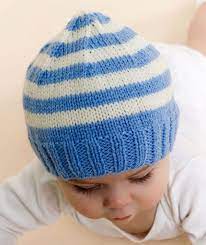 Stripe Knit Baby Hat Knitting Pattern Red Heart Baby Hat Knitting Pattern Baby Hats Knitting Knitting Patterns Boys