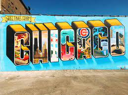 Greetings From Chicago Mural In Logan Square Silly America
