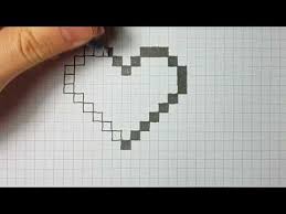 How To Draw A Heart Pixel Easy Drawings Pixel Drawing Drawings