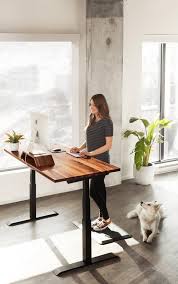 Premium Standing Desk The Sway Desk In Solid Walnut Etsy In 2020 Sit Stand Desk Home Office Decor Desk