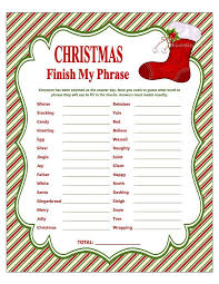 Christmas Finish My Phrase Printable Christmas Party Game Holiday Party Game Christmas Word Game Xmas Group Game Printables 4 Less Office Christmas Party Holiday Party Games Fun Christmas Games