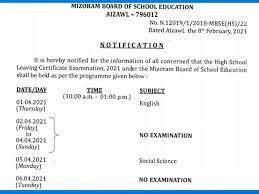Candidates should also keep in mind that they cannot object against the mbse supplementary result. Mizoram Mbse Hslc Exam 2021 Date Sheet Released Download Mizoram 10th Routine 2021 Online Via Mbse Edu In