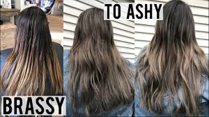 Brown hair with ash blonde highlights. Ash Brown Hair Transformation Tutorial How To Remove Unwanted Brassy Tones Youtube