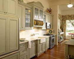 Furniture Classic Traditional Kitchen With Light Green Kitchen Cabinets And Vintage Style K Green Kitchen Cabinets Kitchen Cabinet Design New Kitchen Cabinets