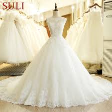 Vestiti da sposa unici ed eleganti per un matrimonio da. Dreamyunz Offerte Sl 1t Custom Made Una Linea Di Pizzo Appliques Cina Abito Da Sposa Bohemien Miglior Prezzo Online