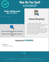 Correct Spelling For Vacuumed Infographic Spellchecker Net