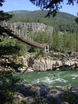 Highway 2 following the Kootenai River toward the falls