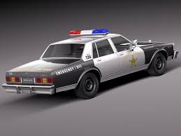 Chevrolet Caprice Sheriff 1978 Police Car 3d Model Police Cars Police Car Models Chevrolet Caprice
