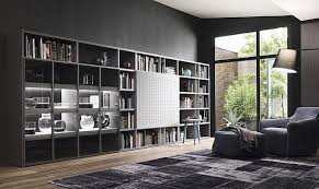 Extraordinary living room decor featuring brown couch with unit wall. Contemporary Living Room Wall Units And Libraries Ideas