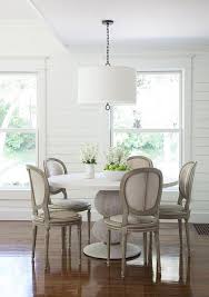 Farmhouse dining room chairs, french distressed bedroom chairs with round back, elegant tufted kitchen chairs, set of 2, gray. Round White And Gray Dining Table With Round Back French Dining Chairs Transitional Dining Room