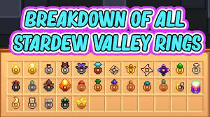A BREAKDOWN OF ALL RINGS IN STARDEW VALLEY! | Stardew Valley Tips - YouTube