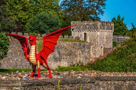 There were some xmas markets stalls inside the grounds which. Wales Cardiff Castle Red Dragon United Kingdom