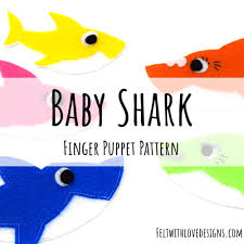 If you're planning one, check out our free fortnite party printables and free minecraft printables. Baby Shark Finger Puppets Tutorial Free Pattern Felt With Love Designs