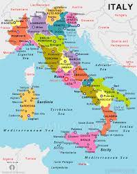 Italy is composed of 20 regions, which are outlined in gray on the map. Map Of The 20 Regions Of Italy Italy Map Italy Italy Travel