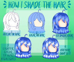Discover all images by ~•rayane+aidan=♡♡♡♡•~. Hair Shading Tutorial New Style Gacha Life Amino