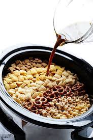 Slow Cooker Chex Mix Gimme Some Oven Recipe Recipes Chex Mix Recipes Food