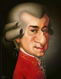 Wolfgang Amadeus Mozart Caricature Caricatures Of Famous People Funny Caricatures