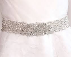 Bridal Wedding Thick Vintage Rhinestone Crystal Ribbon Satin Sash Dress Belt Unbranded Wedding Dress Sash Belt Bridal Belt Bridal Sash Belt
